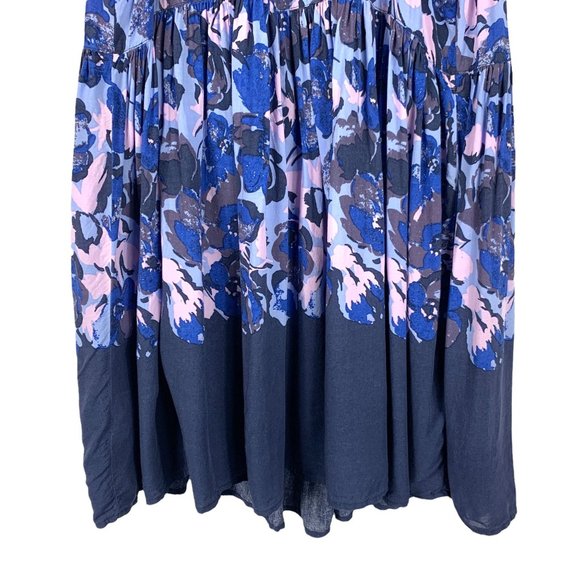 Free People Intimately Voile Slip Strappy Floral Print Dress in Midnight Size M - Picture 8 of 11